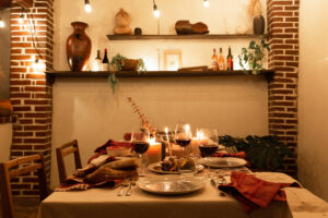 Comedor listo para la cena Candor